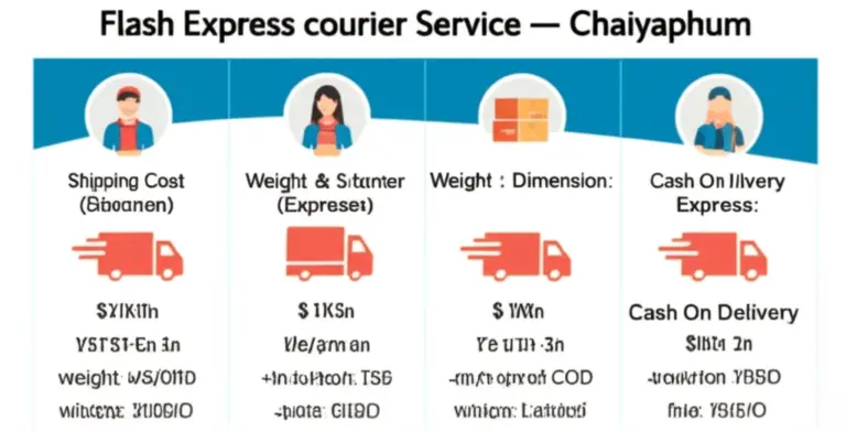 เช็กค่าบริการและโปรโมชั่น Flash Express ชัยภูมิ — วิธีคำนวณน้ำหนัก ขนาด และค่าบริการแบบละเอียด (รวมส่งด่วน/เก็บเงินปลายทาง)