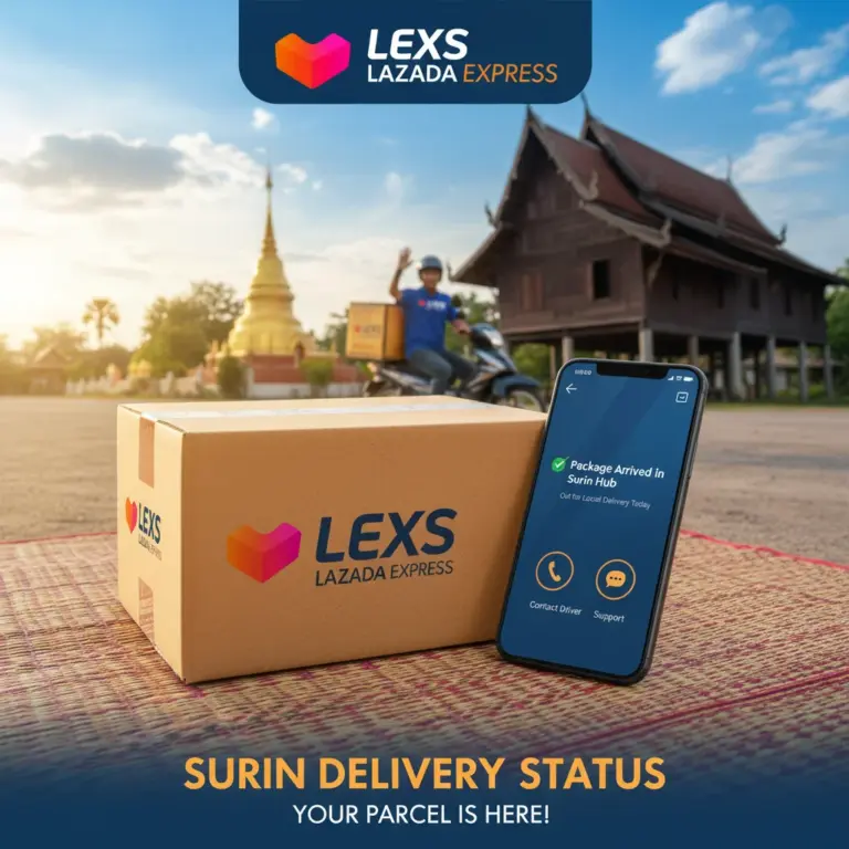 LEX Lazada Express สุรินทร์: ตรวจสอบสถานะ จัดส่ง และวิธีติดต่อเมื่อพัสดุถึงจังหวัดสุรินทร์