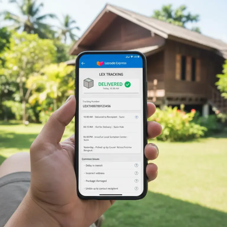 วิธีเช็คสถานะพัสดุ LEX Lazada Express ในสุรินทร์แบบละเอียด (tracking, แอป, หมายเลขพัสดุ, ปัญหายอดฮิต)