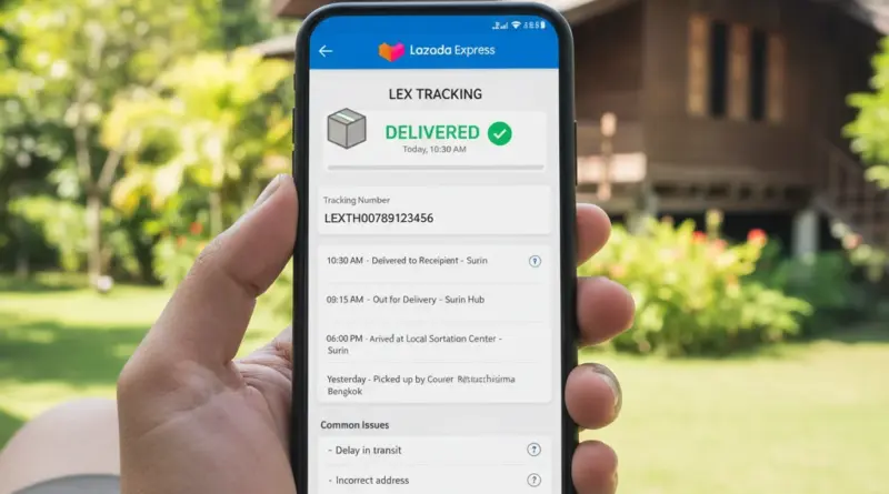 วิธีเช็คสถานะพัสดุ LEX Lazada Express ในสุรินทร์แบบละเอียด (tracking, แอป, หมายเลขพัสดุ, ปัญหายอดฮิต)