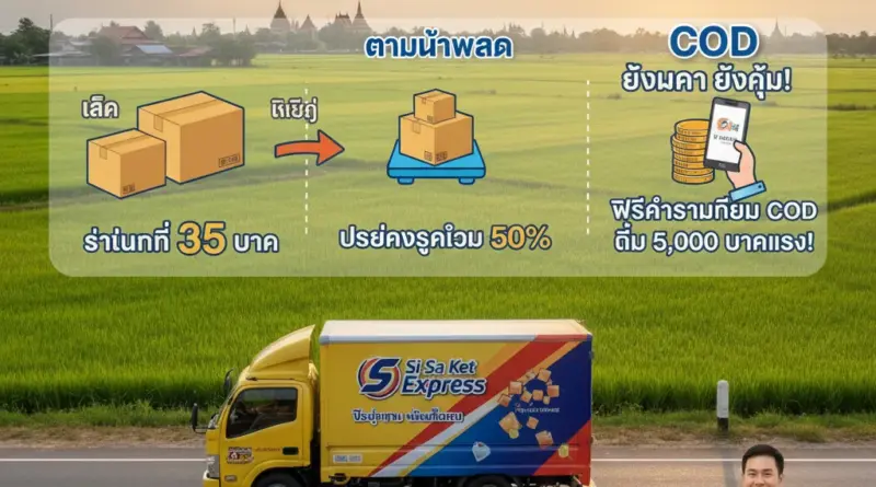 อัตราค่าบริการ ส่งพัสดุในจังหวัดศรีสะเกษ และตัวเลือกแพ็กเกจลดค่าใช้จ่าย (ขนาด น้ำหนัก/เกณฑ์ COD)